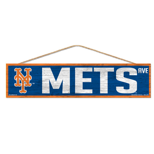 New York Mets Sign 4x17 Wood Avenue Design - Special Order