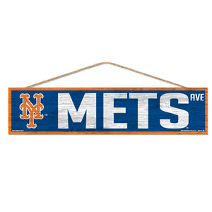 New York Mets Sign 4x17 Wood Avenue Design - Special Order