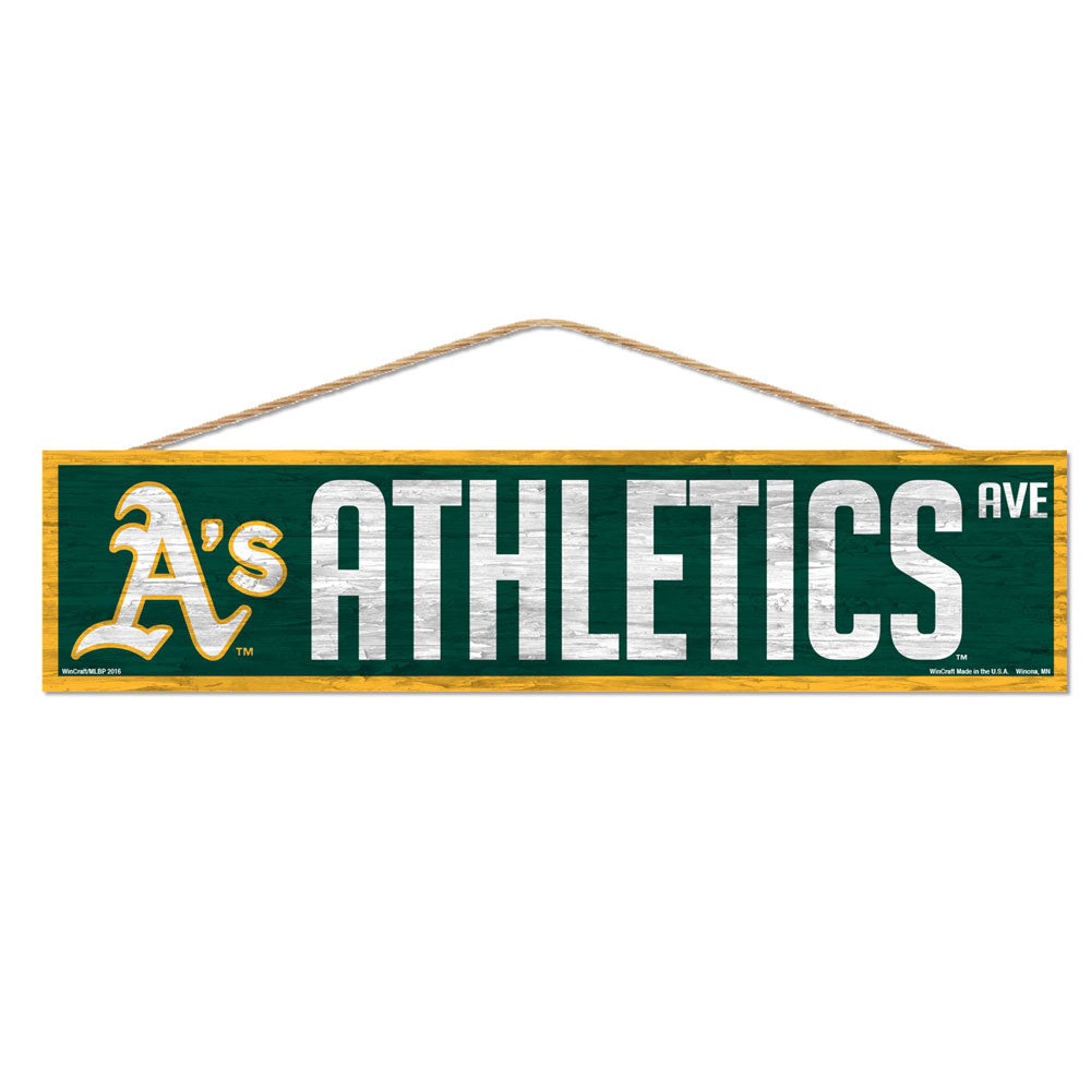 Oakland Athletics Sign 4x17 Wood Avenue Design - Special Order