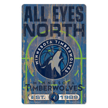 Minnesota Timberwolves Sign 11x17 Wood Slogan Design