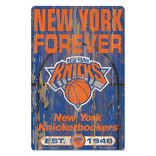 New York Knicks Sign 11x17 Wood Slogan Design