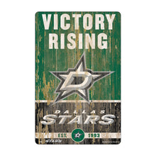 Dallas Stars Sign 11x17 Wood Slogan Design