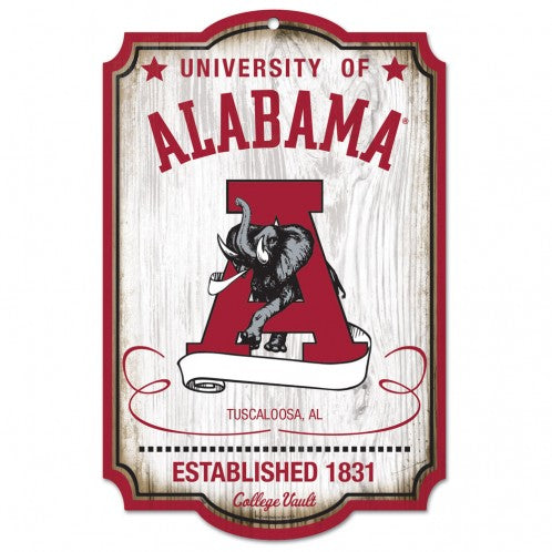 Alabama Crimson Tide Wood Sign - College Vault - 11