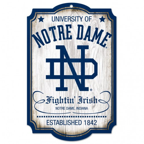 Notre Dame Fighting Irish Wood Sign - College Vault - 11