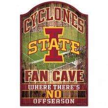 Iowa State Cyclones Sign 11x17 Wood Fan Cave Design - Special Order