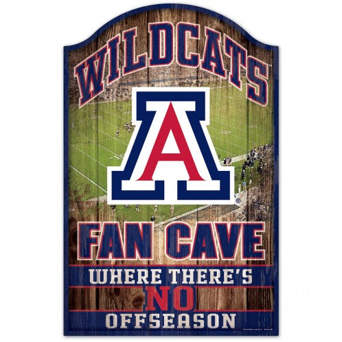 Arizona Wildcats Sign 11x17 Wood Fan Cave Design - Special Order
