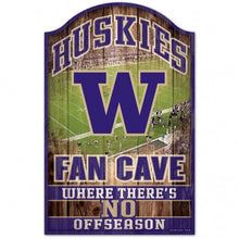 Washington Huskies Sign 11x17 Wood Fan Cave Design - Special Order