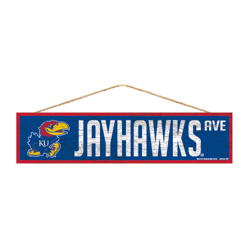 Kansas Jayhawks Sign 4x17 Wood Avenue Design