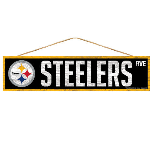 Pittsburgh Steelers Sign 4x17 Wood Avenue Design