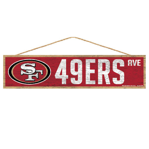 San Francisco 49ers Sign 4x17 Wood Avenue Design