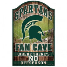 Michigan State Spartans Sign 11x17 Wood Fan Cave Design - Special Order