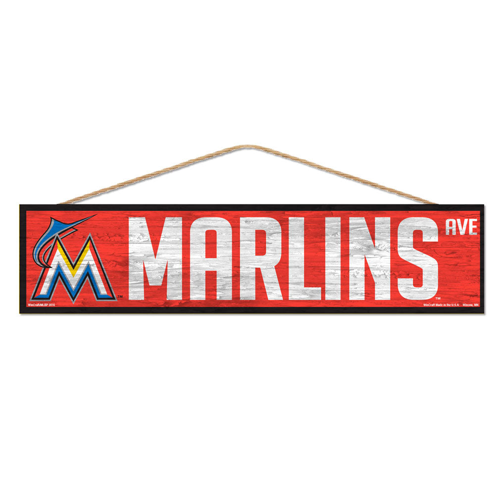 Miami Marlins Sign 4x17 Wood Avenue Design - Special Order