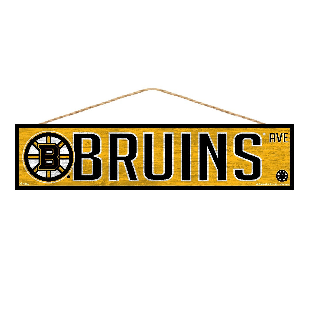 Boston Bruins Sign 4x17 Wood Avenue Design