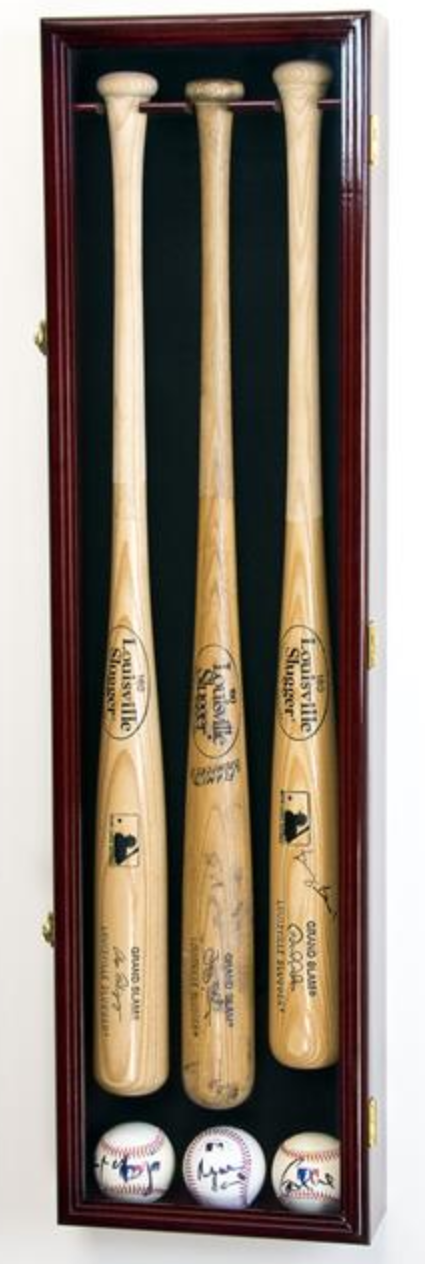 3 Baseball Bat Display Case