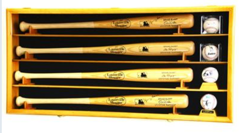 4 Baseball Bat Display Case