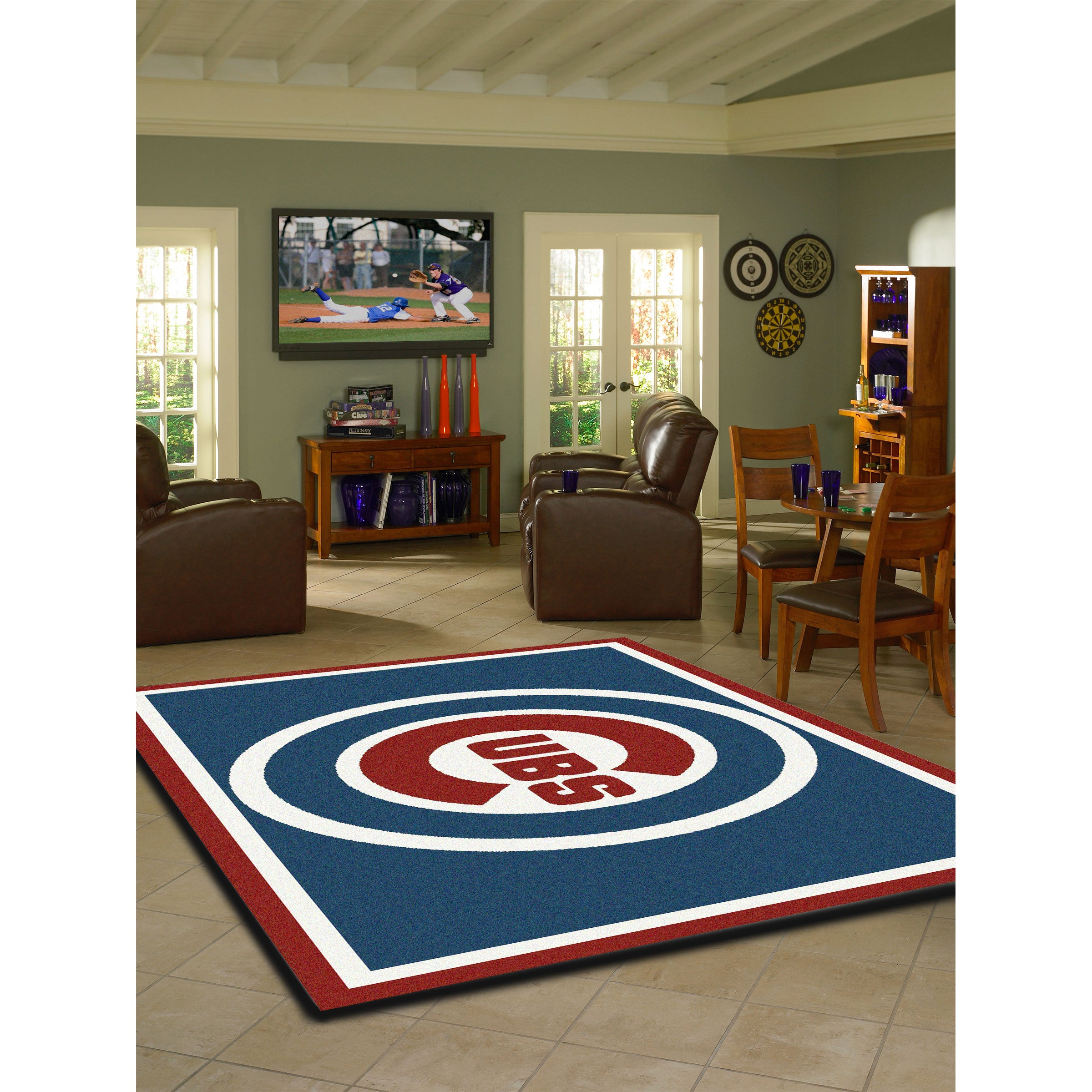 Cubs Rug CHICAGO CUBS SPIRIT RUG – ManCave-Decor.com