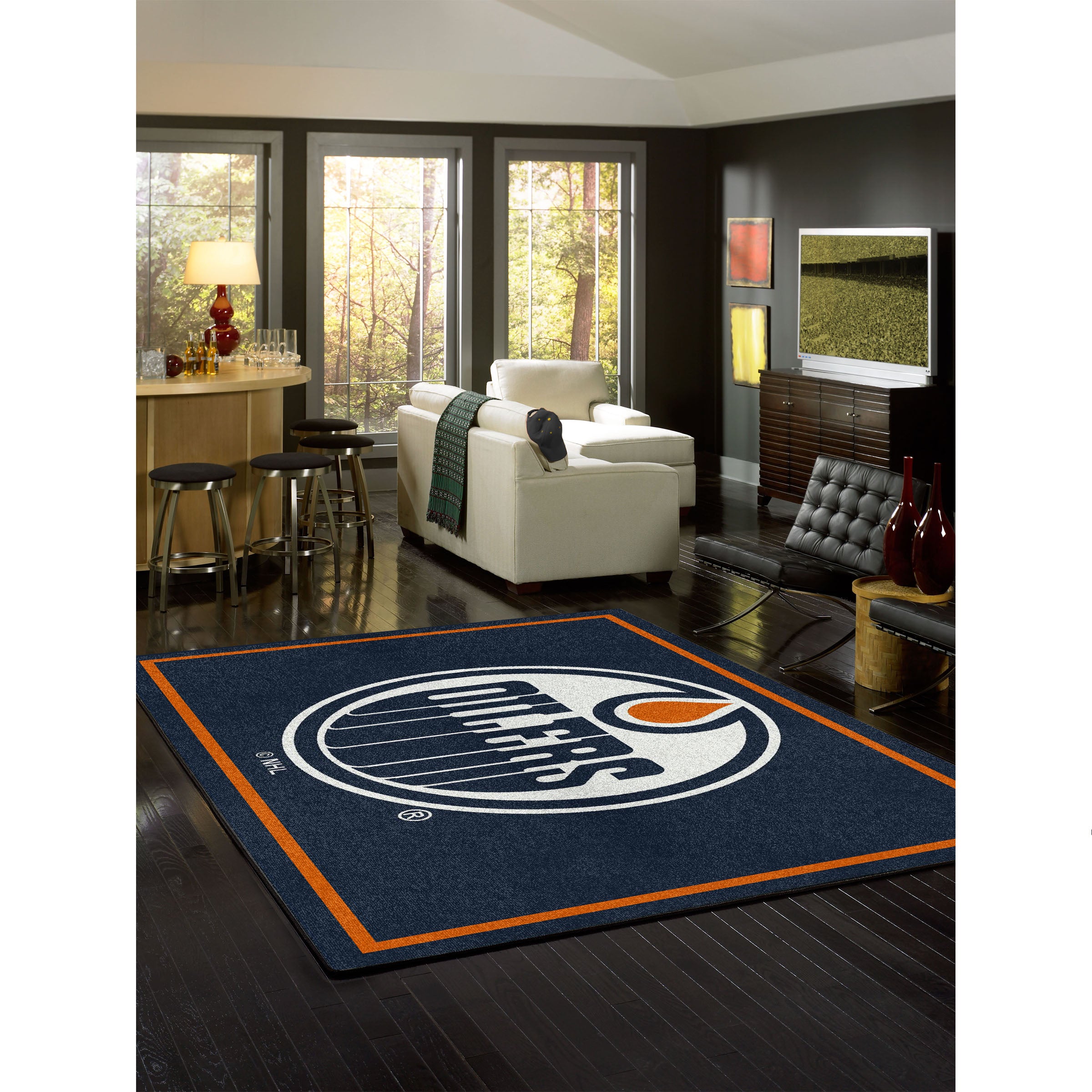 Oilers Rug EDMONTON OILERS SPIRIT RUG – ManCave-Decor.com