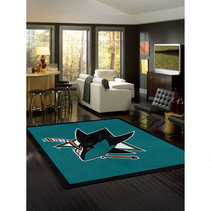 SAN JOSE SHARKS SPIRIT RUG