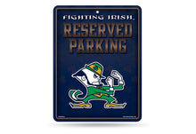 Notre Dame Fighting Irish Sign Metal Parking