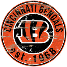 Cincinnati Bengals Wood Sign - 24" Round