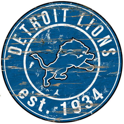 Detroit Lions Wood Sign - 24