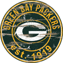 Green Bay Packers Wood Sign - 24" Round