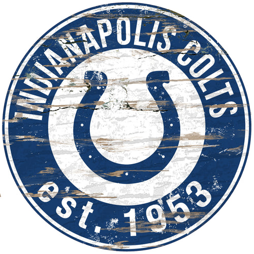 Indianapolis Colts Wood Sign - 24