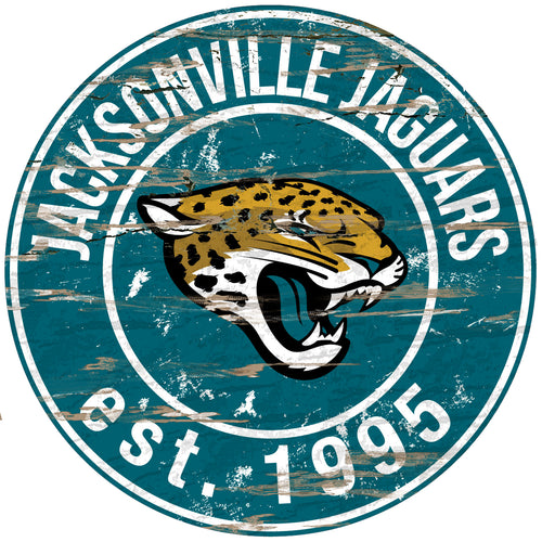 Jacksonville Jaguars Wood Sign - 24