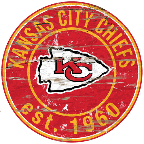 Kansas City Chiefs Wood Sign - 24