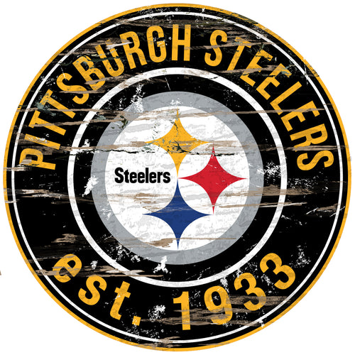 Pittsburgh Steelers Wood Sign - 24