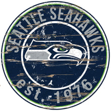 Seattle Seahawks Wood Sign - 24" Round