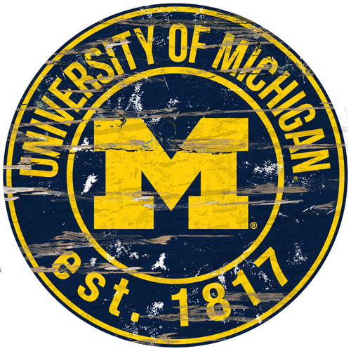 Michigan Wolverines Wood Sign - 24