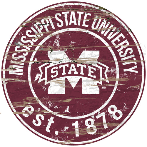 Mississippi State Bulldogs Wood Sign - 24