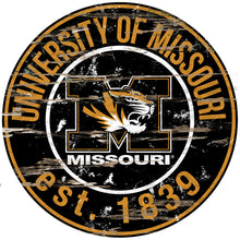 Missouri Tigers Wood Sign - 24" Round