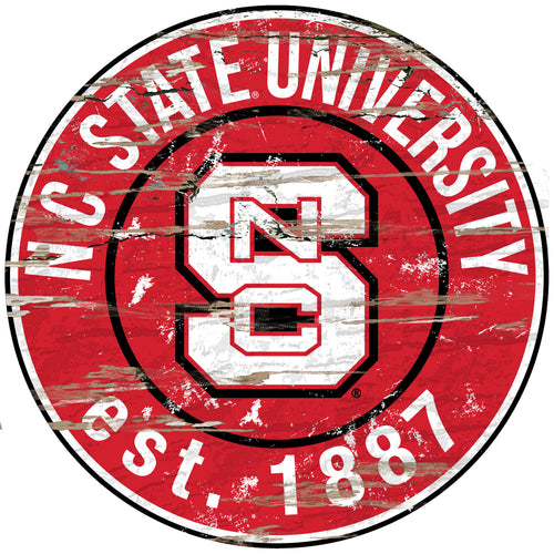 North Carolina State Wolfpack Wood Sign - 24