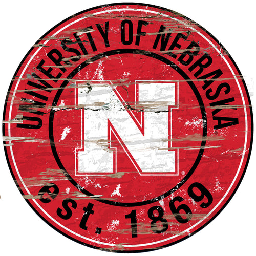 Nebraska Cornhuskers Wood Sign - 24