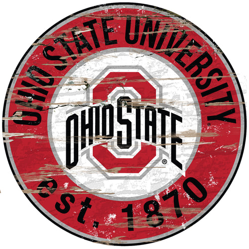 Ohio State Buckeyes Wood Sign - 24