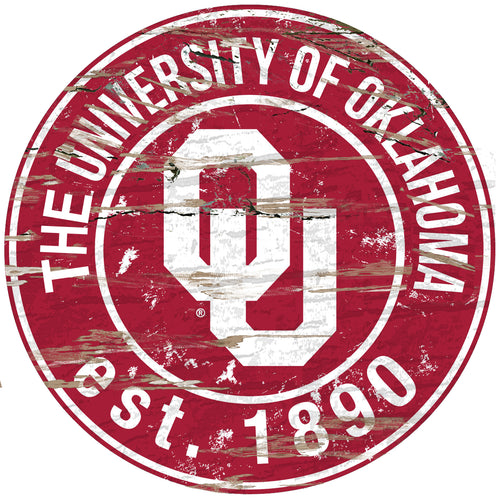 Oklahoma Sooners Wood Sign - 24