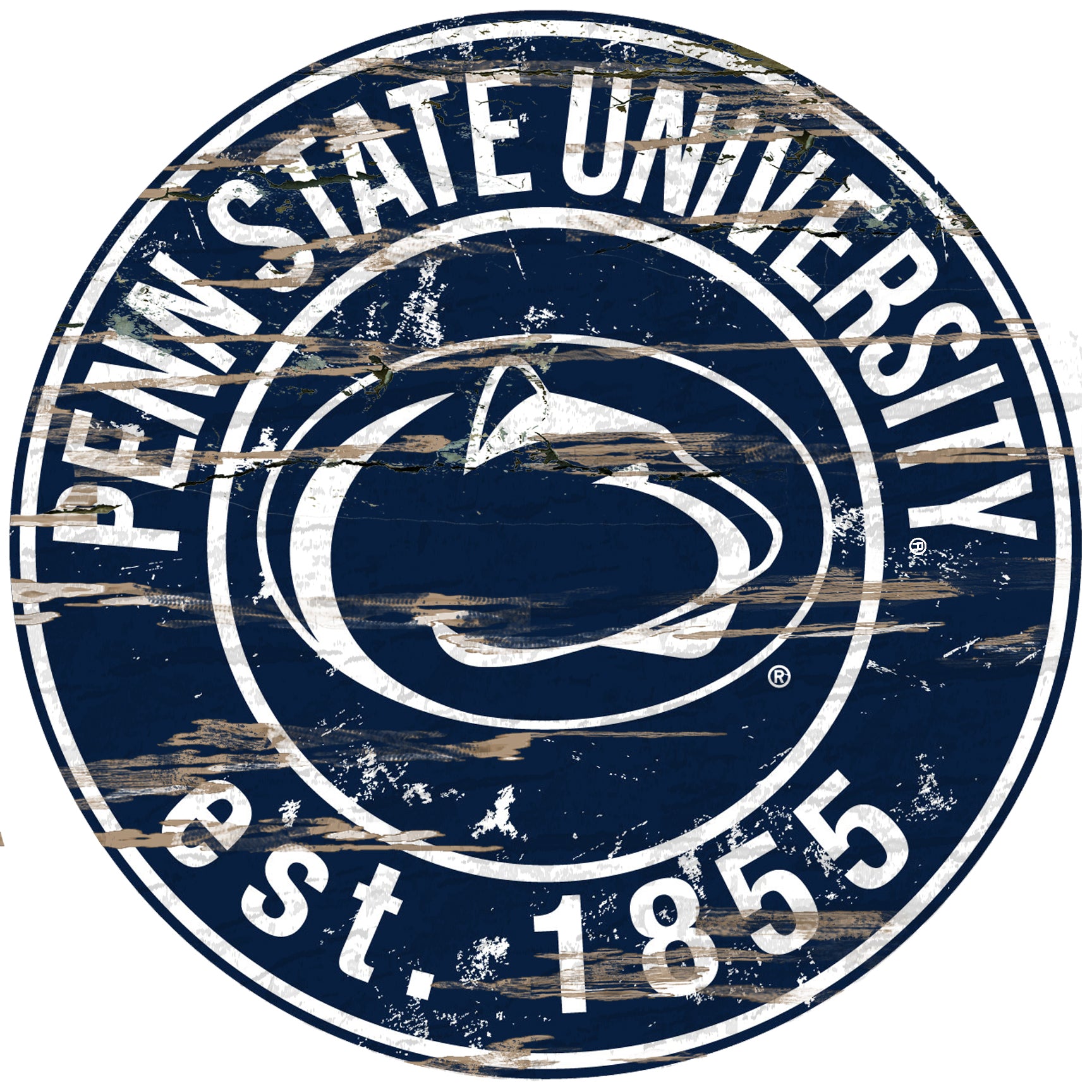 Penn State Nittany Lions Wood Sign - 24" Round