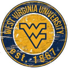 West Virginia Mountaineers Wood Sign - 24" Round