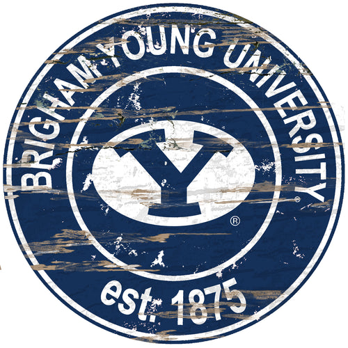 BYU Cougars Wood Sign - 24