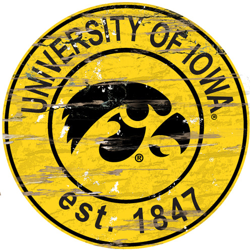 Iowa Hawkeyes Wood Sign - 24