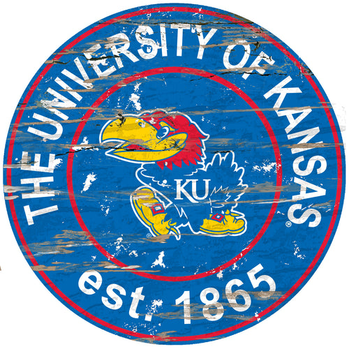 Kansas Jayhawks Wood Sign - 24