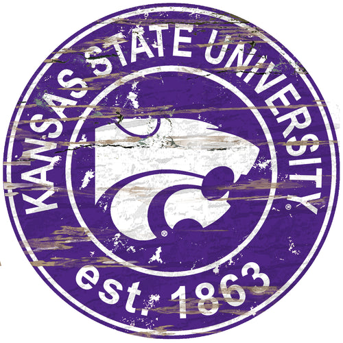 Kansas State Wildcats Wood Sign - 24