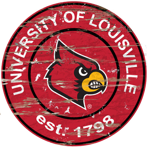 Louisville Cardinals Wood Sign - 24