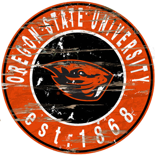 Oregon State Beavers Wood Sign - 24