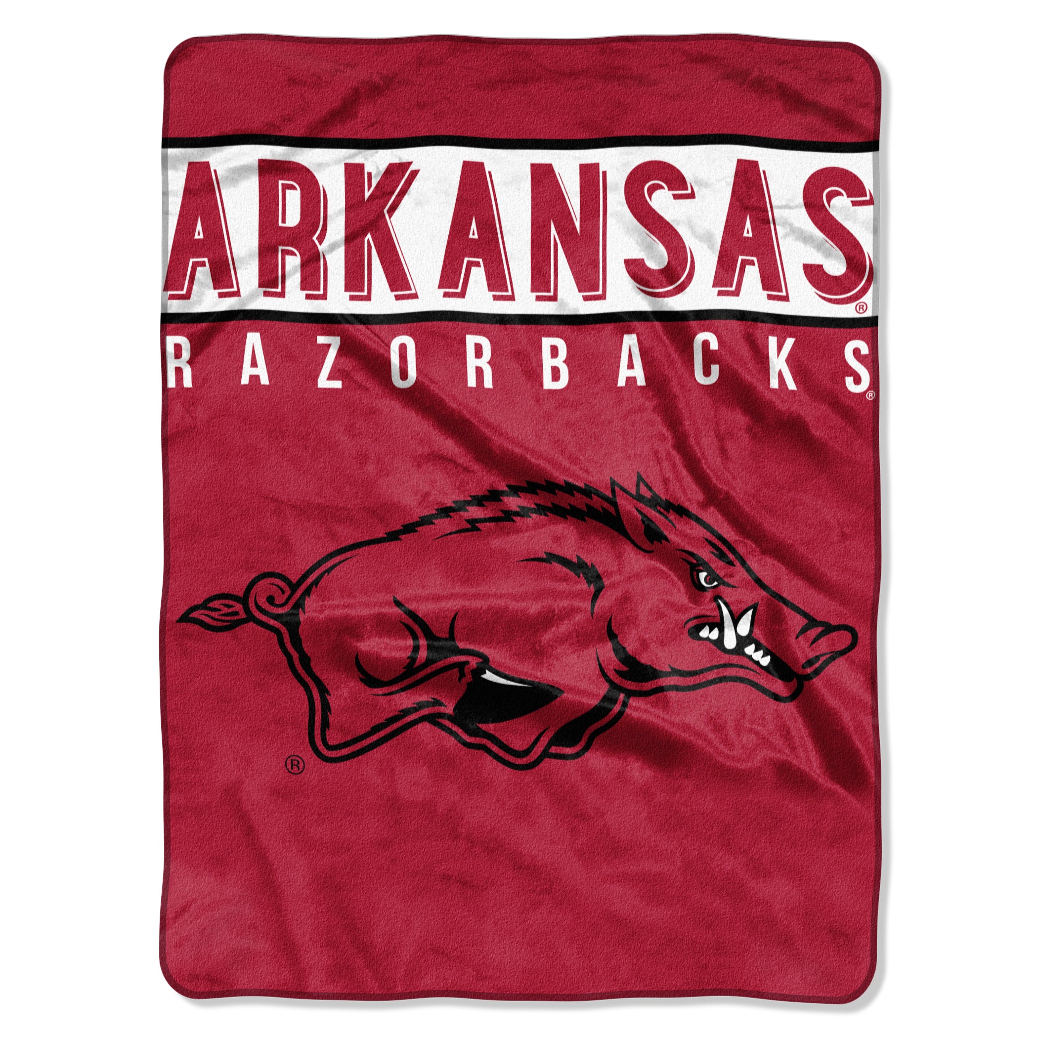 Arkansas Razorbacks Blanket 60x80 Raschel Basic Design - Special Order