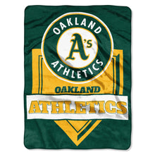 Oakland Athletics Blanket 60x80 Raschel Home Plate Design - Special Order