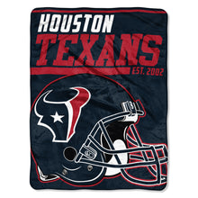 Houston Texans Blanket 46x60 Micro Raschel 40 Yard Dash Design Rolled