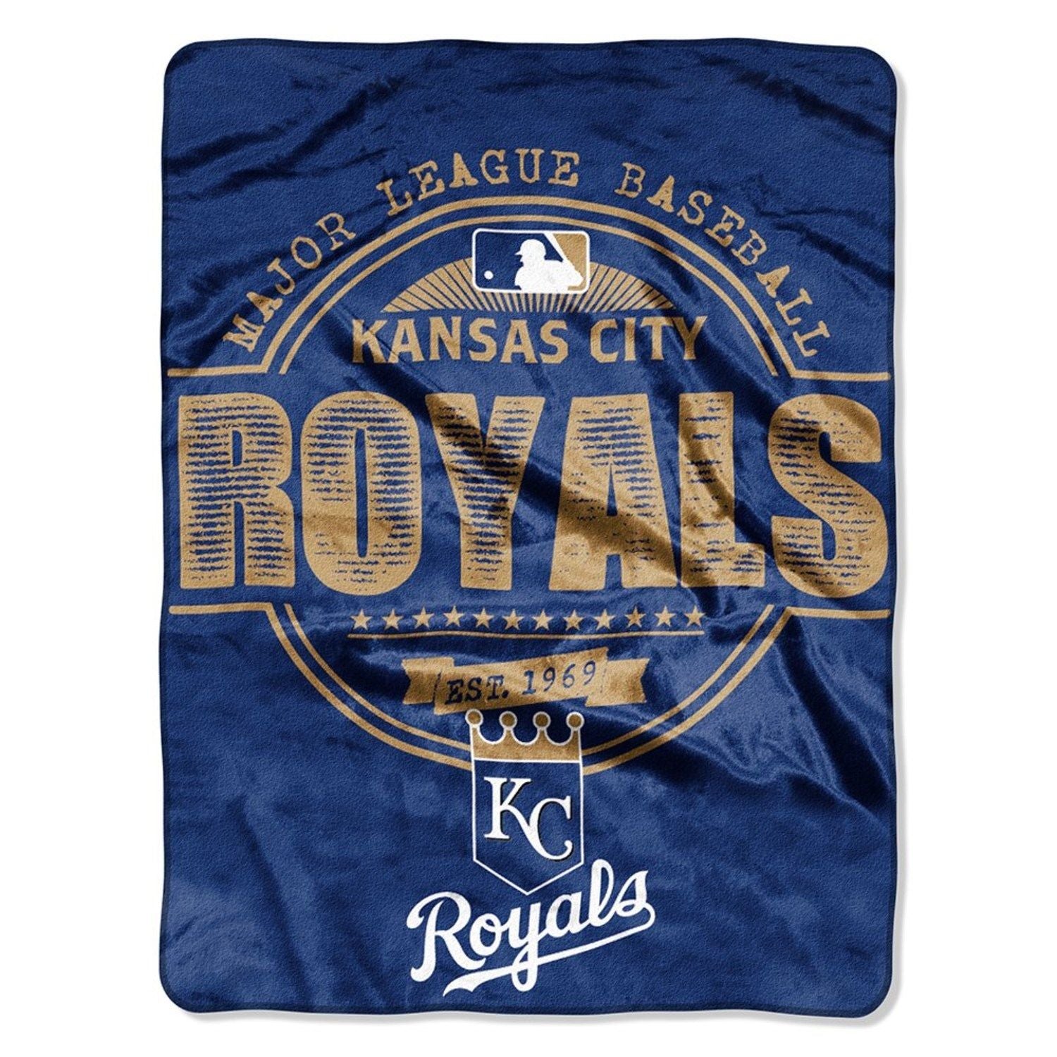 Kansas City Royals Blanket 46x60 Micro Raschel Structure Design Rolled